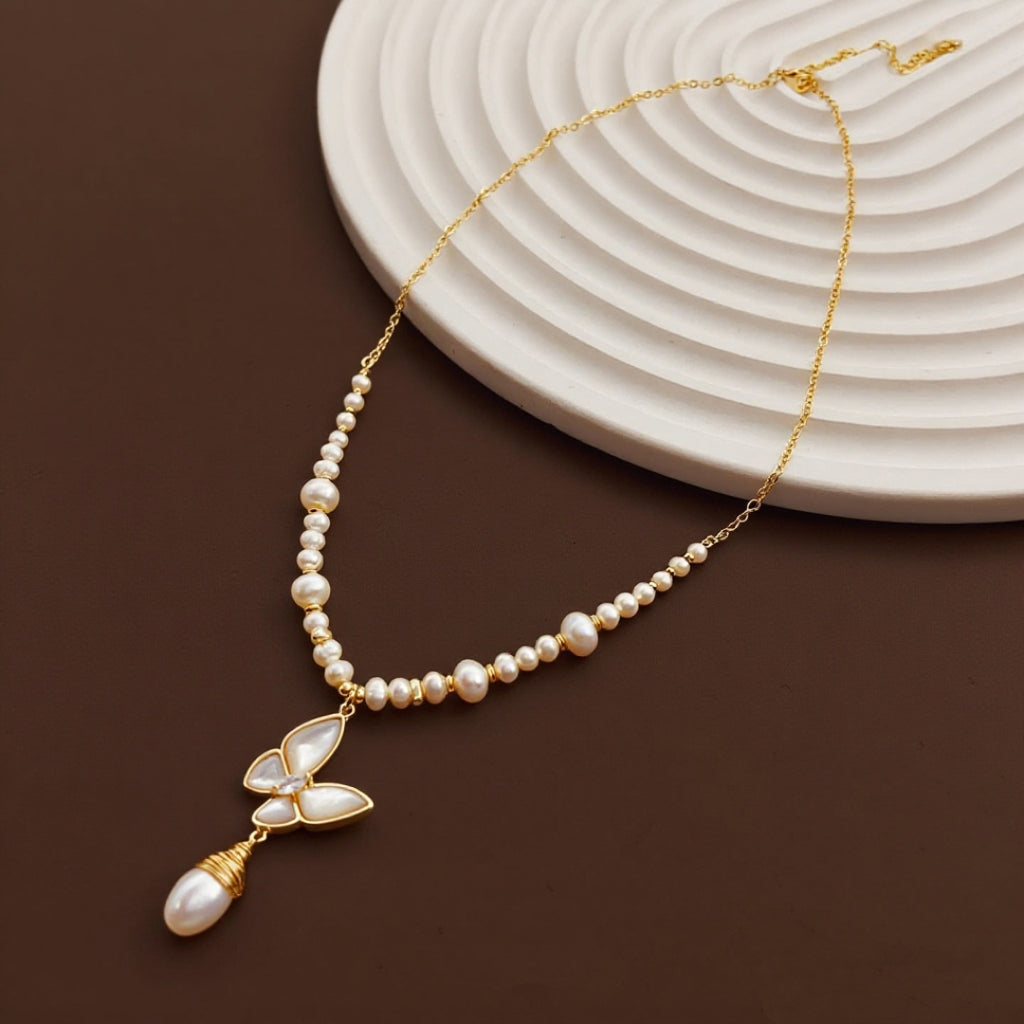 Ocean Butterfly Dream Pearl Necklace