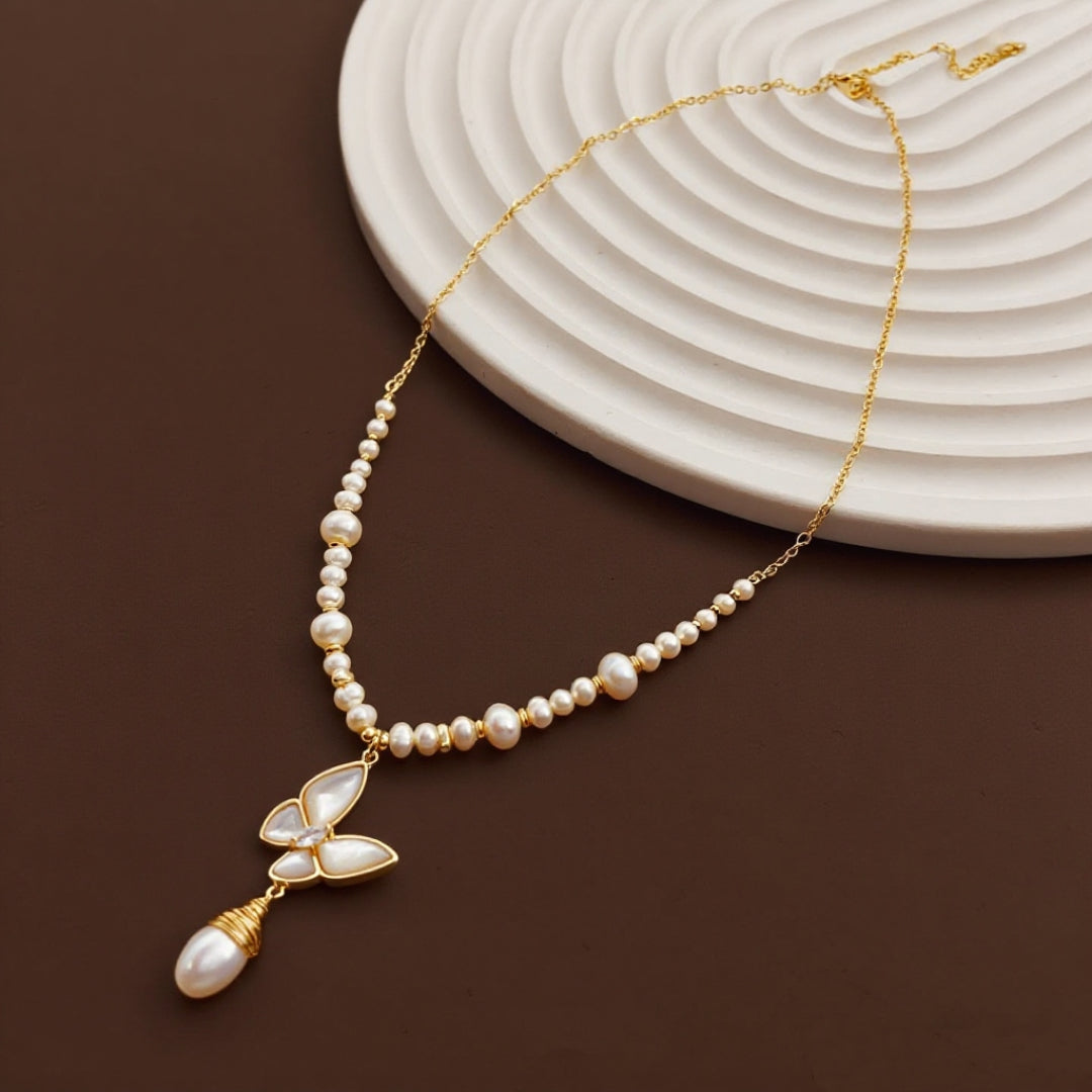 Ocean Butterfly Dream Pearl Necklace