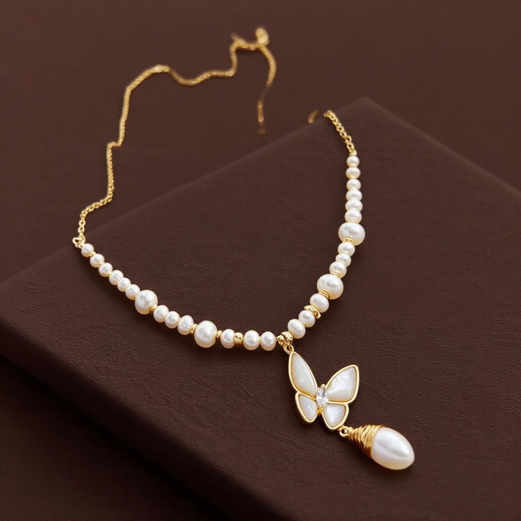 Ocean Butterfly Dream Pearl Necklace
