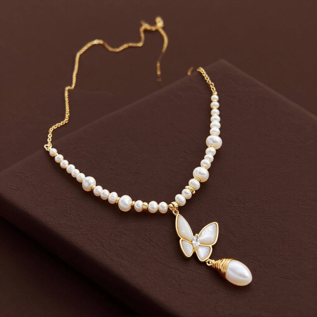 Ocean Butterfly Dream Pearl Necklace