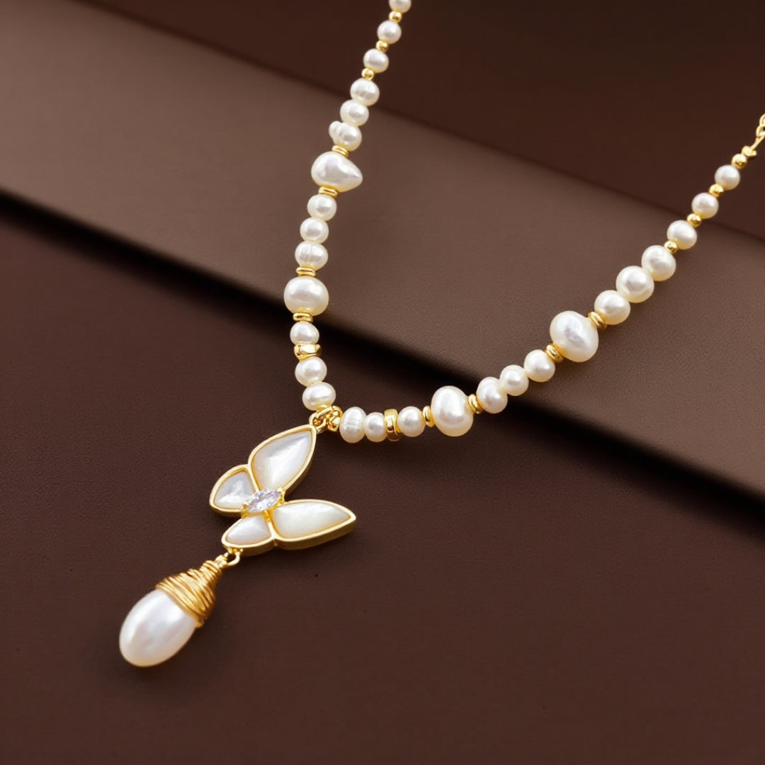 Ocean Butterfly Dream Pearl Necklace