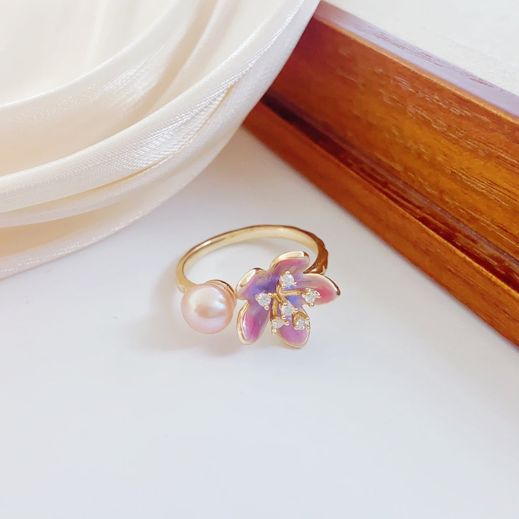 Rosy Glow Pearl Ring