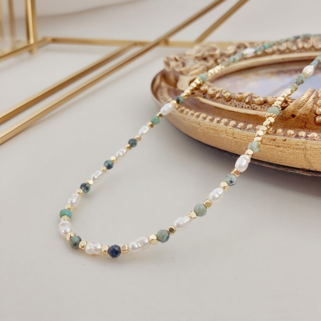 Turquoise Echo Pearl Necklace