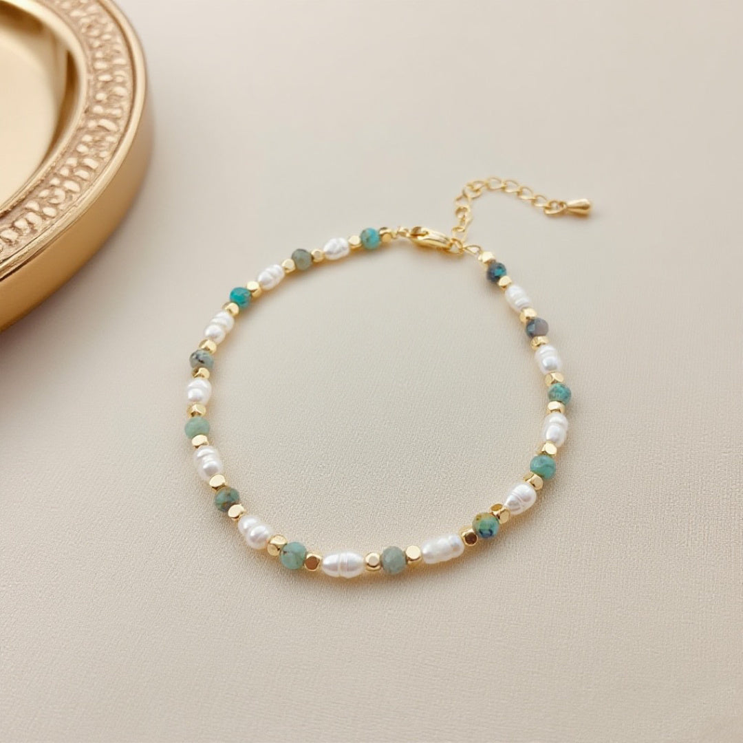 Turquoise Echo Pearl Bracelet