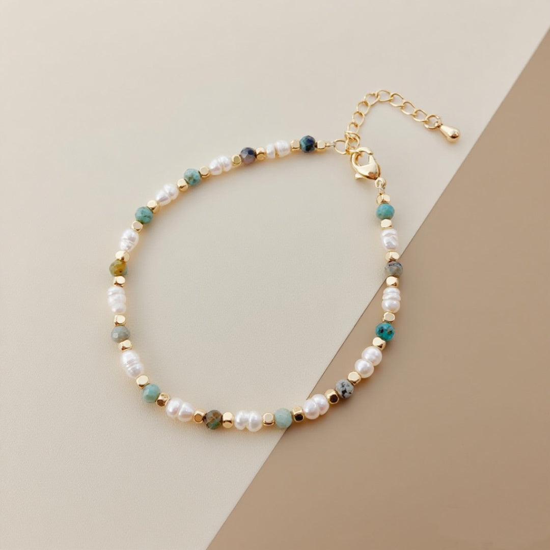 Turquoise Echo Pearl Bracelet