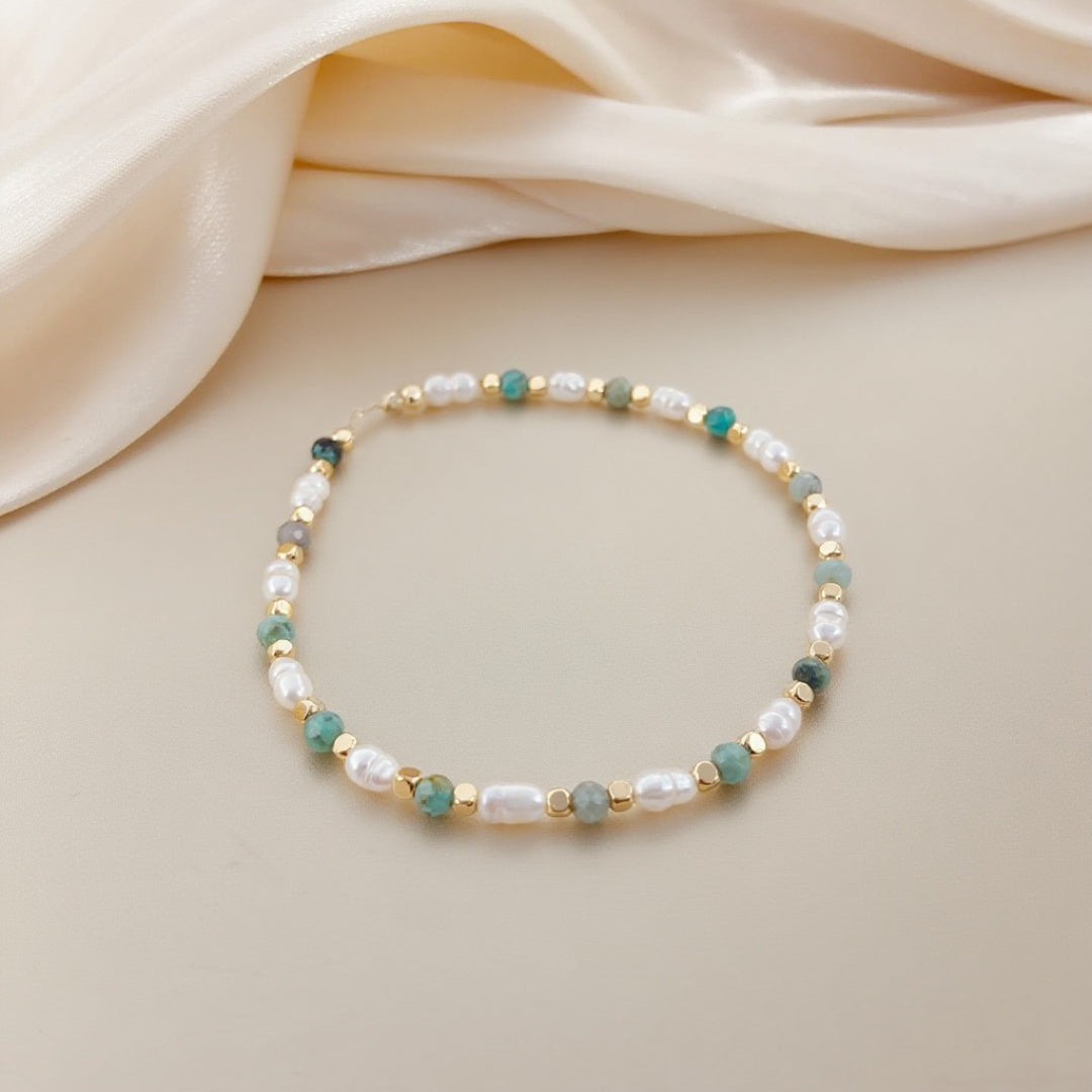 Turquoise Echo Pearl Bracelet