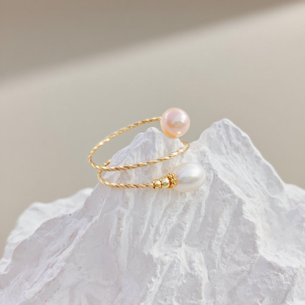 Encircling Starlight Pearl Ring