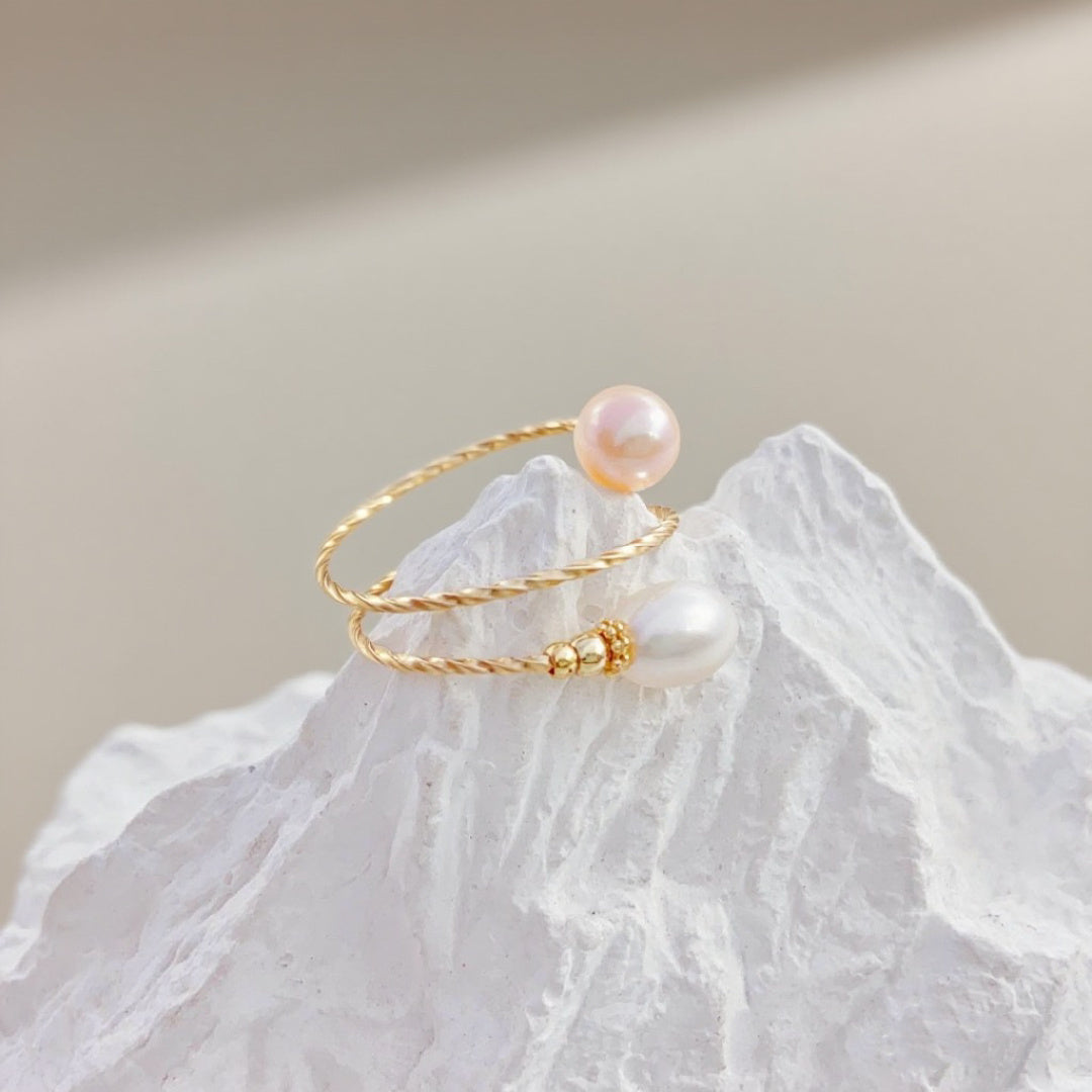 Encircling Starlight Pearl Ring