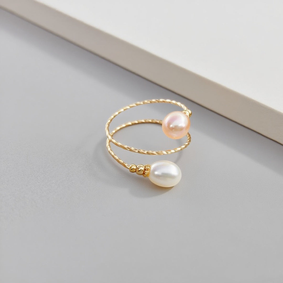 Encircling Starlight Pearl Ring