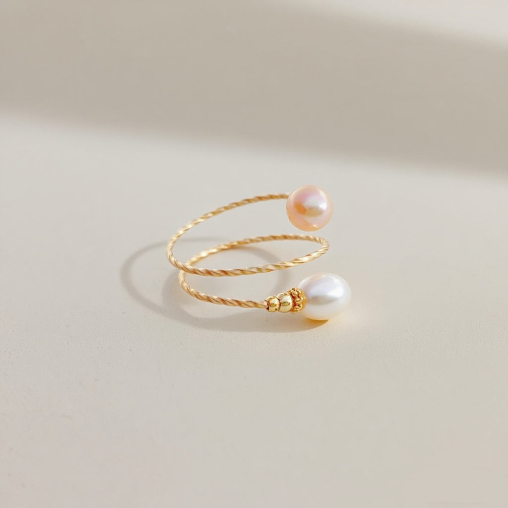 Encircling Starlight Pearl Ring